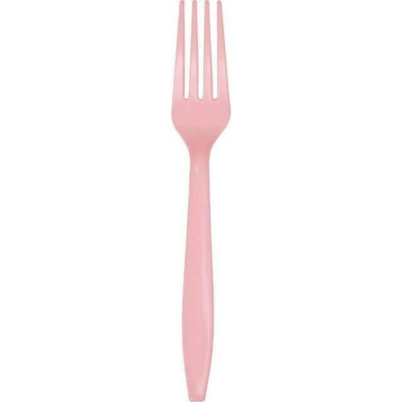 Classic Pink Plastic Forks