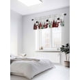 thumbnail image 3 of Merry Christmas Valances for Windows, Christmas Snowman Snowflakes Tree Grey Light Filtering Window Treatment Valances, Rod Pocket Small Curtains for Kitchen/Bathroom, 42"x12", 3 of 9