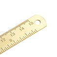 thumbnail image 4 of Uxcell Straight Ruler 150mm / 6 Inch Brass Measuring Tools with Hanging Hole Yellow, 4 of 5