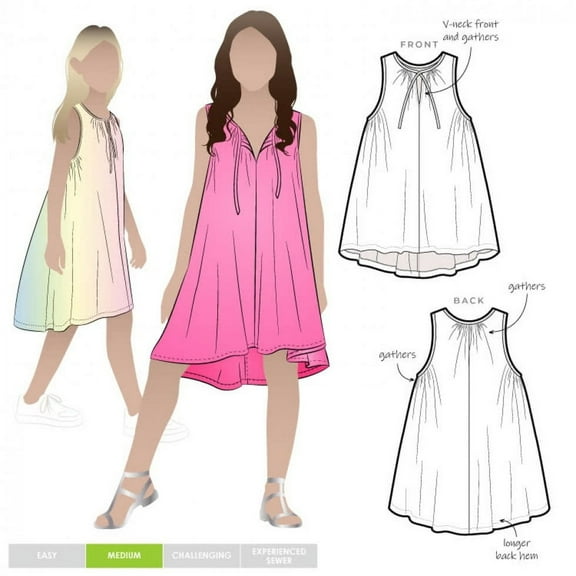 Style Arc Sewing Pattern Kids Heidi Dress Kids