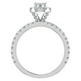 thumbnail image 3 of Petite Engagement Rings for Women Round Halo Diamond ring 18K White Gold 1.05 CT TW (G,SI), 3 of 5