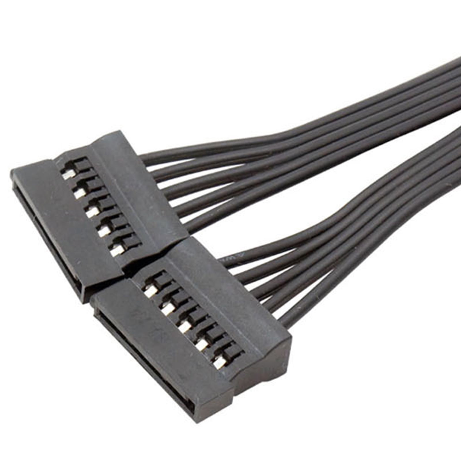 tegongse Sata Power Splitter, 15 Pin Sata Male to Dual 15 Pin Female Power Y Splitter Cable Adapter for Hard Drive HDD SSD