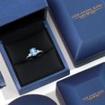 thumbnail image 5 of Gem Stone King 14K White Gold Millennium Blue Mystic Quartz and White Zirconia Engagement Ring for Women | 2.02 Cttw | Oval 9X7MM | Gemstone Birthstone | Size 6, 5 of 6