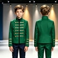 thumbnail image 3 of LYHaoo Boys Long Sleeve Jacket Stand Collar Dress Up Jacket Coat for Kids Party Performance Outfits(14-15 Years), 3 of 7