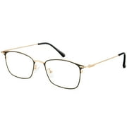 Livho Blue Light Blocking Glasses, Anti Glare UV Filter Square Metal Lightweight Computer Gaming Glasses for Women Men