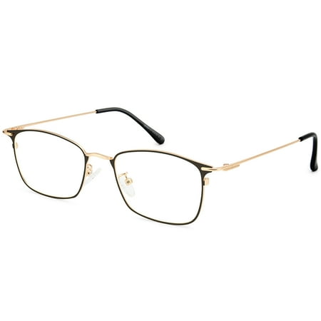 Livho Blue Light Blocking Glasses, Anti Glare UV Filter Square Metal Lightweight Computer Gaming Glasses for Women Men