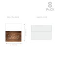 thumbnail image 5 of Koyal Wholesale Wedding Day Gift Cards Set with Envelopes Set of 8 Rustic Wood To My Bridesmaid On My Wedding Day Cards, 5 of 5