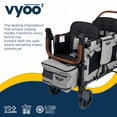 thumbnail image 4 of Keenz VYOO Cochecito con dosel: diseño plegable para fácil almacenamiento, 5 posiciones de asiento para niños, seguridad infantil mejorada, movilidad todoterreno, 2 pasajeros, gris, 4 of 5