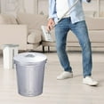 thumbnail image 3 of Elodie Outdoor Metal Trash Can Multifunctional with Lid for Patio Farm Sturdy Round 23L, 3 of 8