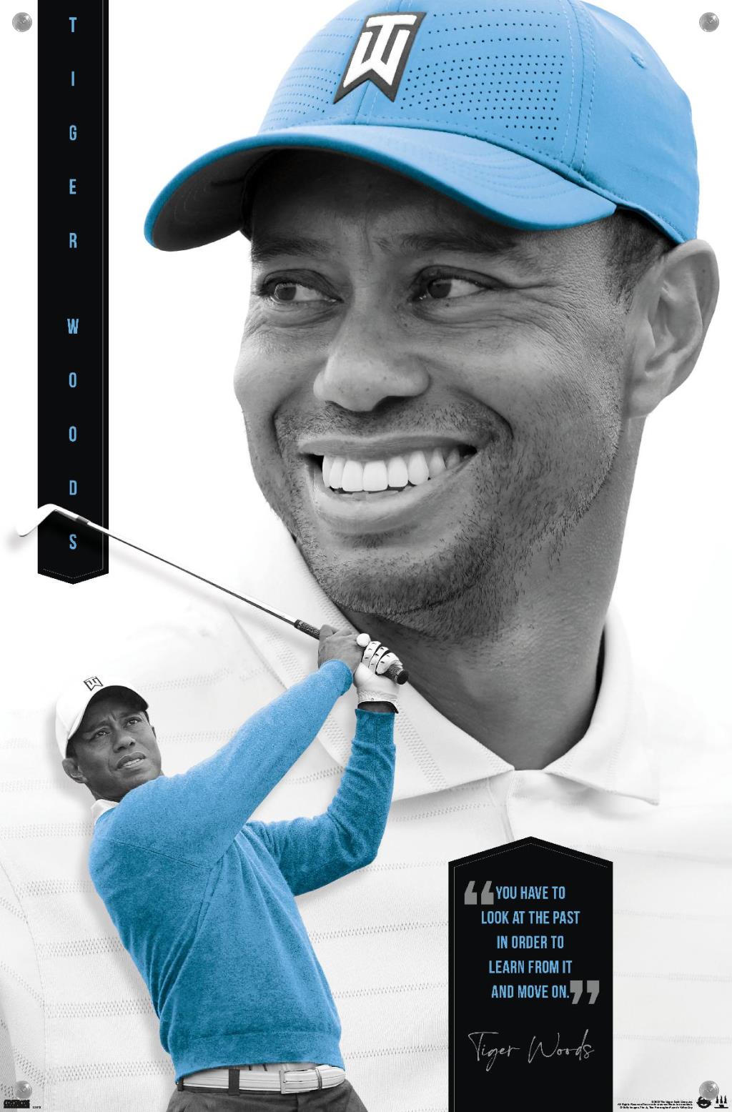 Tiger Woods - Learn From It Wall Poster with Push Pins, 14.725" x 22.375"