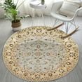 thumbnail image 2 of 6.5 Ft Area Rug Round Carpet, 3DPrinted Flower Rugs Non Slip Indoor Sofa Floor Area Mat Carpet for Living Room Sofa Bedroom Nursery Decor, 2 of 7