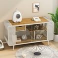 thumbnail image 3 of 55.12 "Spacious Cat House with Tempered Glass, for Living Room, Hallway, Study and Other Spaces White, 3 of 5