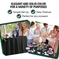 thumbnail image 4 of Exquisite 12-Pack Disposable 120-Inch Round Black Plastic Tablecloths for Parties, 4 of 6