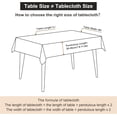 thumbnail image 6 of Faux Linen Rectangle Tablecloth Heavy Duty Wrinkle Resistant Fabric Table Cloths 60 x 102 Inch Beige Farmhouse Oblong Table Cover for Kitchen Dining Indoor Outdoor Tabletop Decoration, 6 of 6