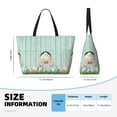 thumbnail image 4 of Sigee White Bunny Bottom And Easter Eggs Print Extra Large Waterproof Beach Travel Bag with Zipper - Durable and Versatile for Vacation, Gym, and Daily Use, 4 of 7