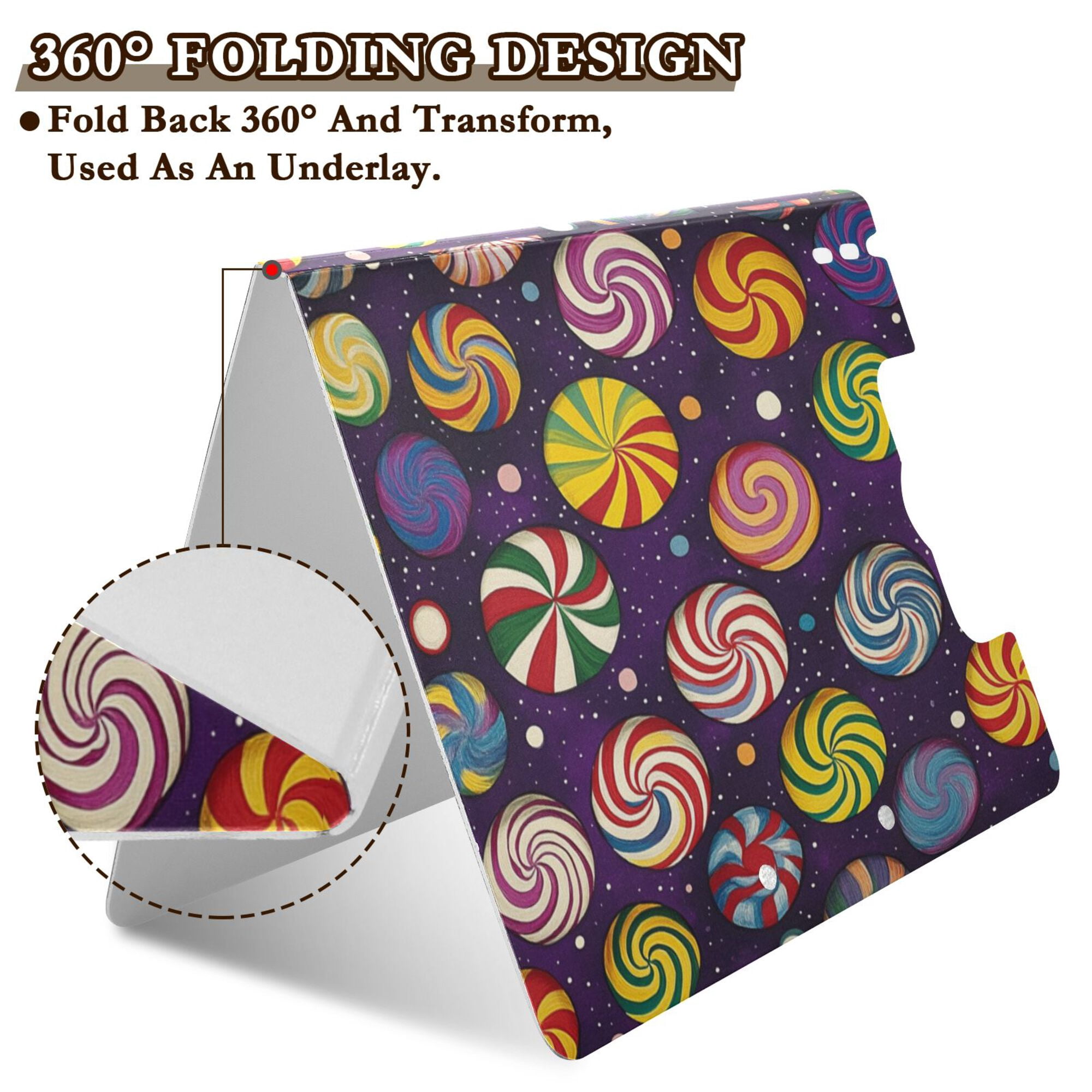 FORMRS A4 Clipboard Folder with Pen Holder Horizontal Foldable School Office Binder, Galactic Candy