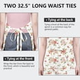 thumbnail image 6 of Pioneer Flower Floral Print Pattern Apron for Women and Men, Cotton Linen Waterproof with Pockets, Adjustable, 33x27 Inch for Kitchen, Gardening, BBQ, Salon, 6 of 6