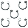 thumbnail image 5 of Hvxrjkn 79pcs Piercing Jewelry Kit Pro Piercing Kit 316L Stainless Steel Body Septum Piercing Kit 16G Belly Ring Tongue Tragus Nipple Nose Eyebrow Piercing Tools Piercing Needles Clamps, 5 of 11