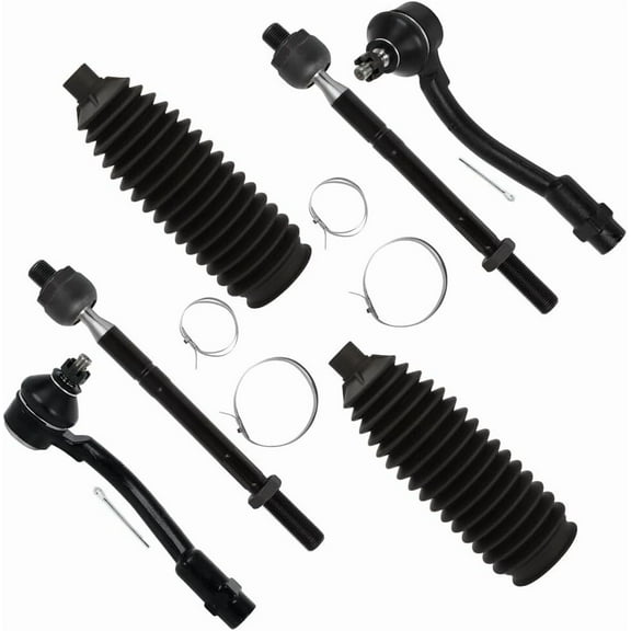6pc Set Front Suspension Kit Outer Inner Tie Rod End w/Boots Replacement for 2010-2013 For Kia Soul