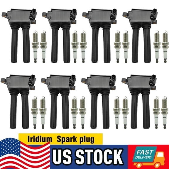 8x Ignition Coil & 16x Iridium Spark Plugs for Dodge Charger RAM 1500 5.7L 6.1L 6.4L V8 UF504 UF504 56029129AA 56029129AB 68060346AA
