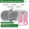 thumbnail image 2 of Cubierta del panel de interruptores de elevación de ventanas Unique Bargains para Chevrolet Camaro 2010-2011 Frontal Izquierda Derecha Etiqueta de control de ventana del automóvil Rosa, 2 of 6