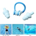 thumbnail image 2 of Tapones para los oídos de natación de verano suaves a prueba de agua + Kits de clip para la nariz Suministros de buceo para nadar, 2 of 4