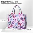 thumbnail image 3 of Large Capacity Tote Bag,Pink Butterfly Pattern Handbag Fashion Luxury Tote Bag,15.7"x13"x 5.1" Inches,Laptop Compatible, 3 of 6