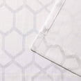 thumbnail image 5 of Exclusive Home Panza Metallic Geometric Print Light Filtering Semi-Sheer Grommet Top Curtain Panel Pair, 54"x108", Winter Silver, 5 of 5