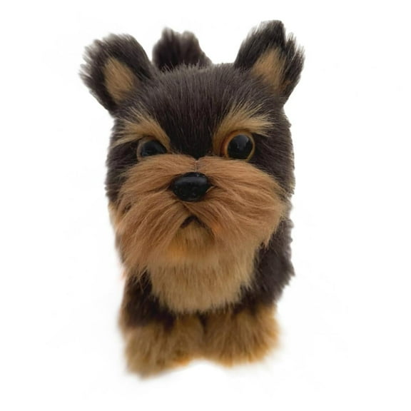 Little Yorkie Dog Toys Puppy Stuffed Animals Teddy Dog Plush Toy Cute Dolls Kids for Children Baby Pets Gifts Simulation Birthday Fluffy Home Decorations