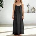 thumbnail image 2 of Rggeeun Girls Sleeveless Backless Casual Dress Loose Fit Home Wear Summer Play Dress Toddler Kids Dresses Classic O-Neck Sundress, 2 of 6