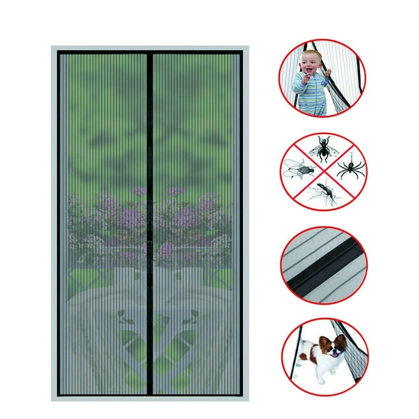 Screen Door Curtain Cover with Instant Door Screen Mesh with