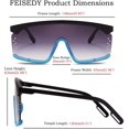 thumbnail image 4 of FEISEDY One Piece Sunglasses Oversized Shades Goggles Men Women B2515, 4 of 14