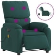 thumbnail image 3 of Sillón reclinable eléctrico para masajes VidaXL, tela verde oscuro, 3 of 9