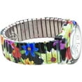 thumbnail image 2 of Blekon Collections Women's 34mm Case Multicolor Floral Stretch Band Analog, Casual Watch, 2 of 5