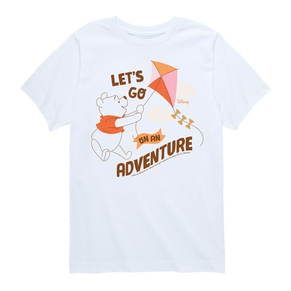 Winnie the Pooh - Let's Go on an Adventure - Flying a Kite - Toddler And Youth Short Sleeve Graphic T-Shirt