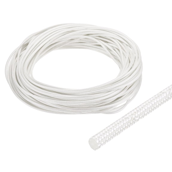 Insulation Cable Protector,1.5mm/0.06 Inch-30m/98 Feet High TEMP Fiberglass Sleeve White