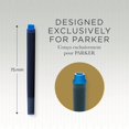 thumbnail image 2 of Recambio para pluma estilográfica Parker Quink, tinta azul lavable, caja de 5, 2 of 7