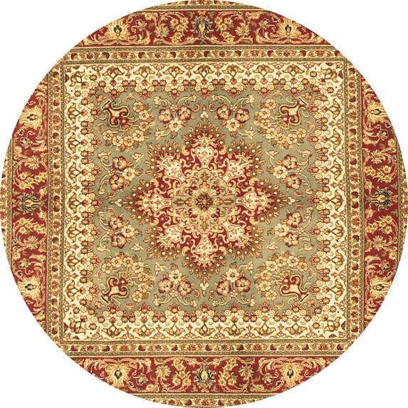 Ahgly Company Indoor Round Persian Brown Traditional Area Rugs, 3' Round