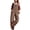 Brown Leopard, variant on Womens Denim Overalls Loose Fit Barrel Leg Adjustable Strap Hip Hop Jean Jumpsuits