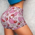 thumbnail image 3 of Picia Strawberry Popsicle Printed Workout Shorts for Women Seamless Scrunch Butt Lifting High Waisted Yoga Gym Booty Running Moisture-wicking Short Pants-Large, 3 of 9