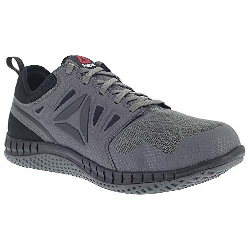 Reebok Mens ZPrint Steel Toe Athletic Work Shoe Grey Black RB4252 Waterproof