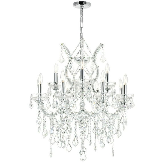 CWI Lighting Maria Theresa 13 Light Up Traditional Metal Chandelier in Chrome