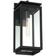 thumbnail image 5 of Possini Euro Design Modern Outdoor Wall Light Fixture Matte Black 18" Clear Glass for Post Exterior Barn Deck House Porch Yard, 5 of 8