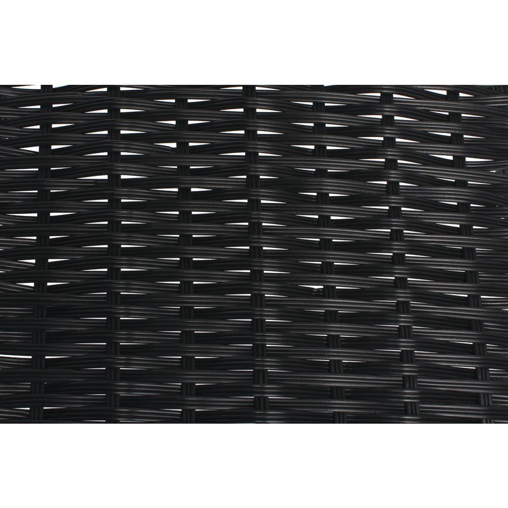 HUBERT Wicker Look Tapered Storage Basket, Rectangular Black - 11 1/2"L x 24"D x 1 1/2" to 7"H