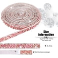 thumbnail image 2 of 3 Yards Crystal Rhinestone Ribbon,Resin Diamond Ribbons for Crafts,Bling Rhinestone Ribbon,Topboutique Self Adhesive Diamond Ribbon for Wedding Decor and Birthday Cakes,0.4 Inch,Light Rose Red, 2 of 6