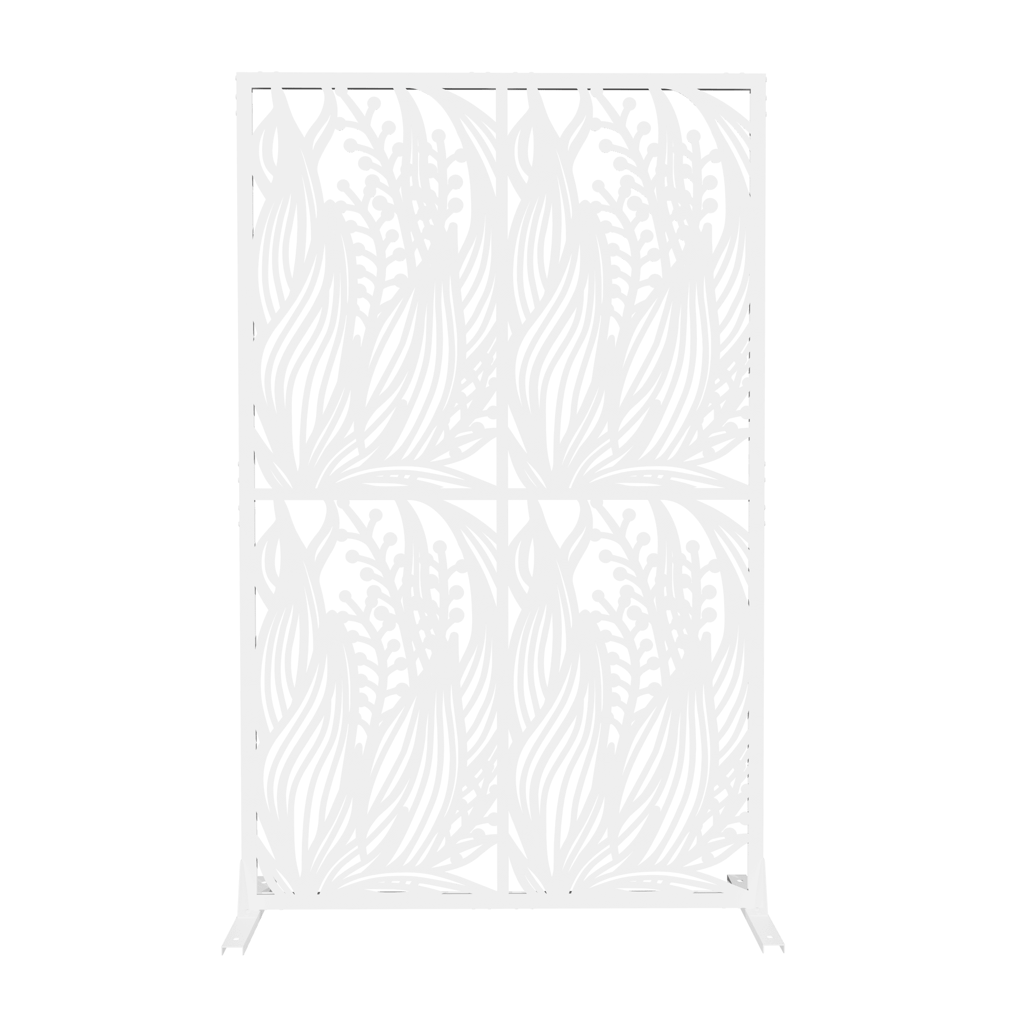 Danolapsi Metal Privacy Screens,74" H x 47.2" W Outdoor and Indoor Divider with Free Standing Decorative Privacy Screen for Balcony Patio Garden Room Divider