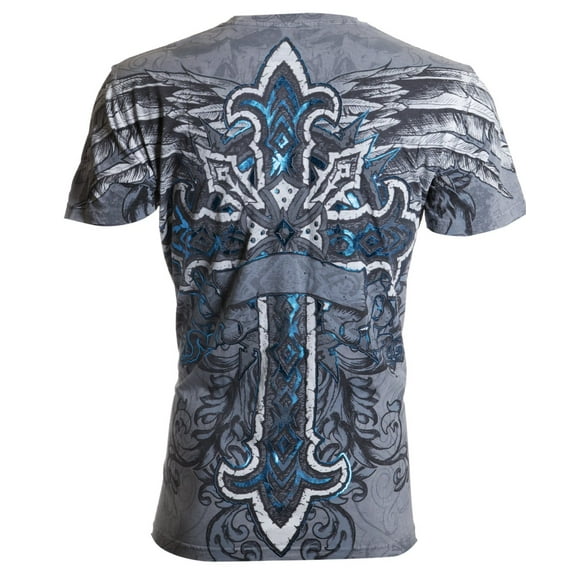 ARCHAIC Mens Short Sleeve RED FLAG Crewneck T-Shirt