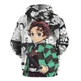 thumbnail image 3 of Demon Slayer Unisex Sweatshirts Loose Pullover Sweater Hooded Hoodie 3D Printing Jacket Winter Fall Clothes M, 3 of 7