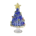 thumbnail image 2 of Hovilon Mini Handmade Glass Christmas Tree Ornament - Multicolor Crystal Desktop Decor, Small Tabletop Display with Golden Star, Festive Holiday Party Shelf Decoration Gift, Multiple Styles Available, 2 of 6