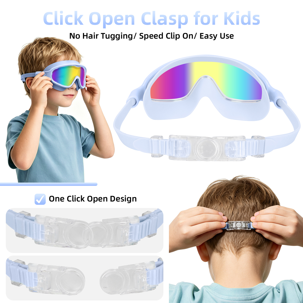 GPED Kids Swim Goggles, 2-Pack with Anti-Fog Lenses photo 7